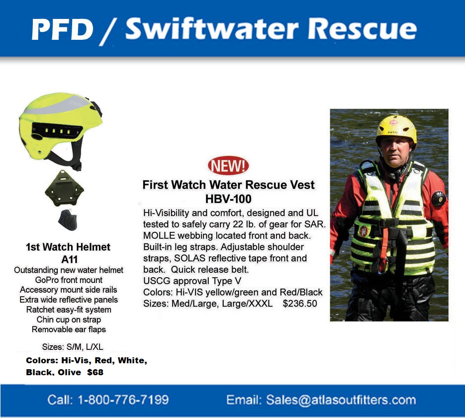 First Watch pfd,water helmet
